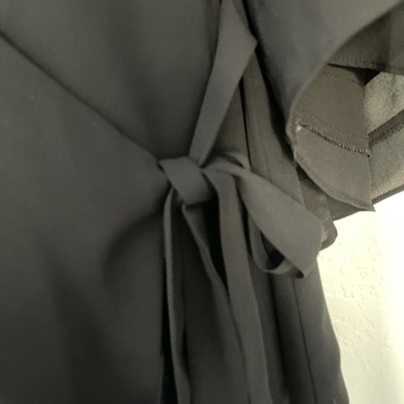 Chelsea28 Black Flutter Sleeve Wrap Blouse - Picture 7 of 7